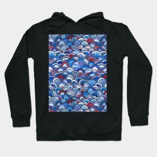 Watercolor Wave Pattern Hoodie